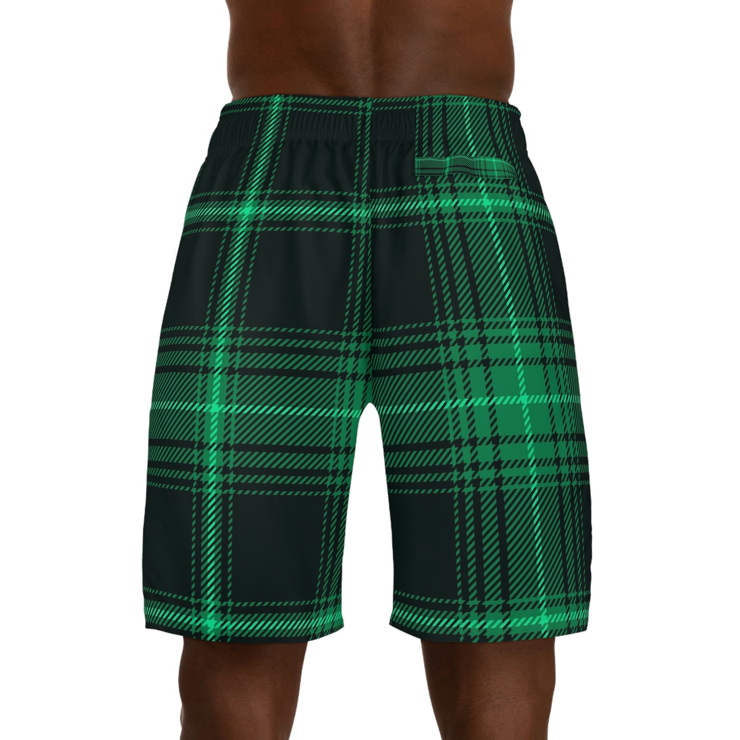 Plaid Men's Jogger Shorts (AOP)