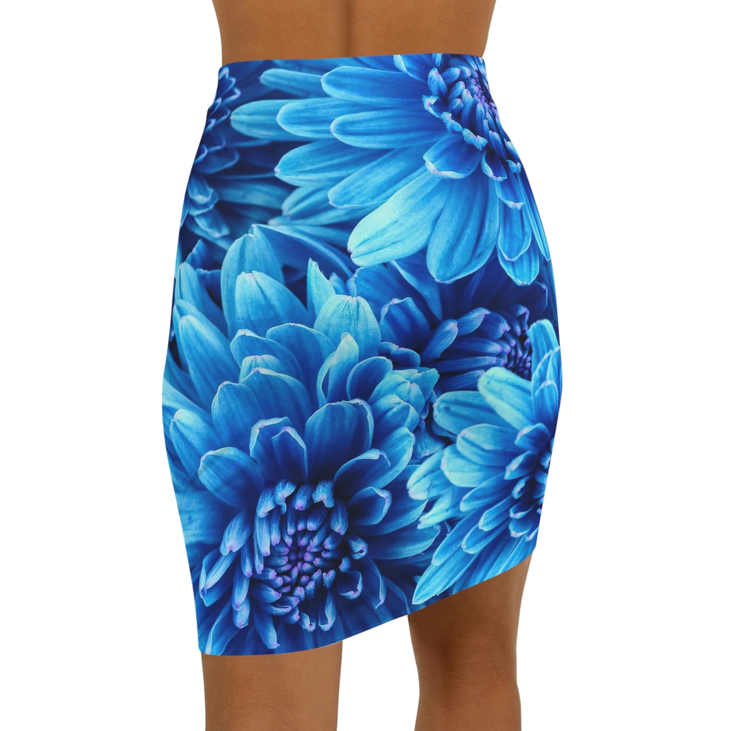 Blue Flowers Too Women's Mini Skirt (AOP)