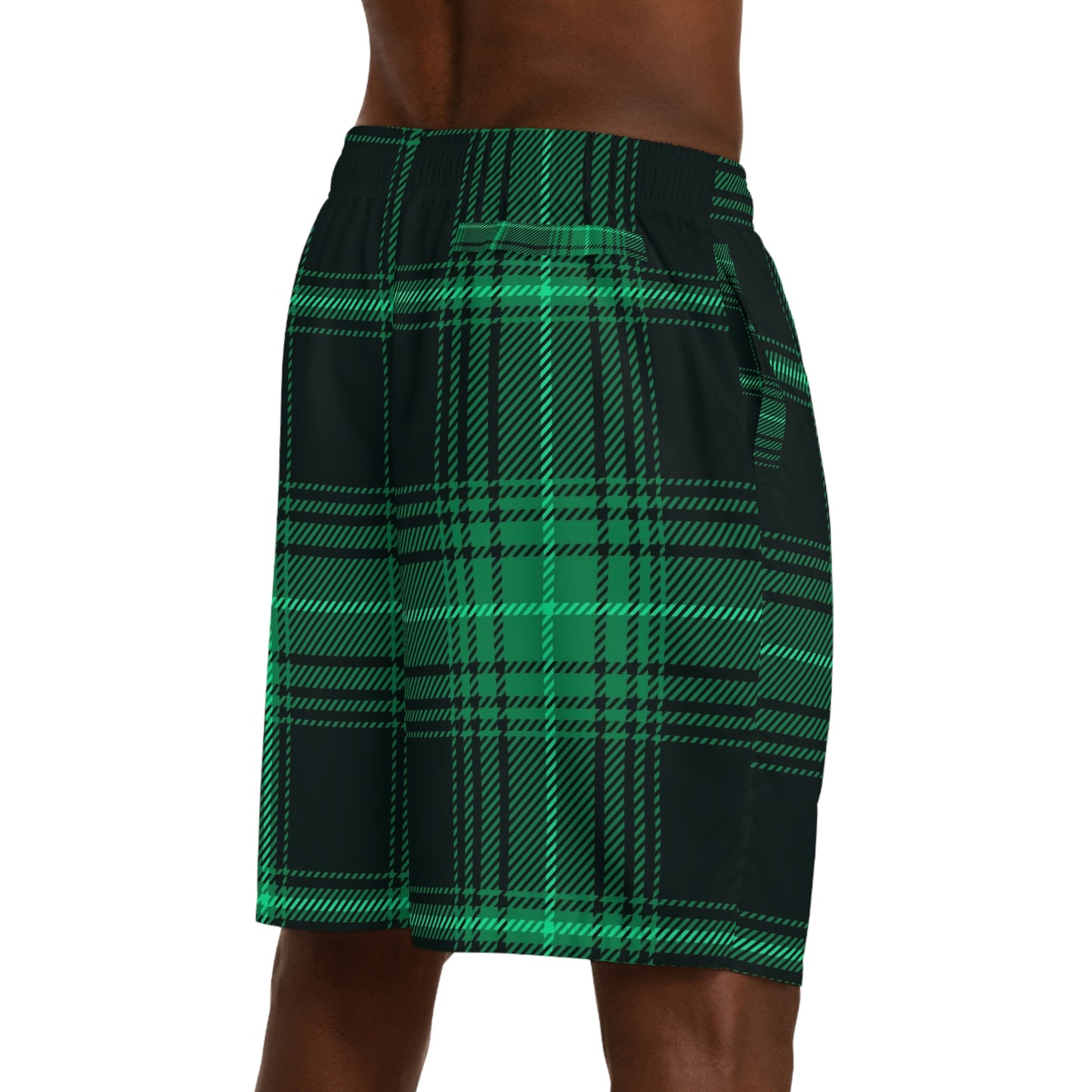 Plaid Men's Jogger Shorts (AOP)