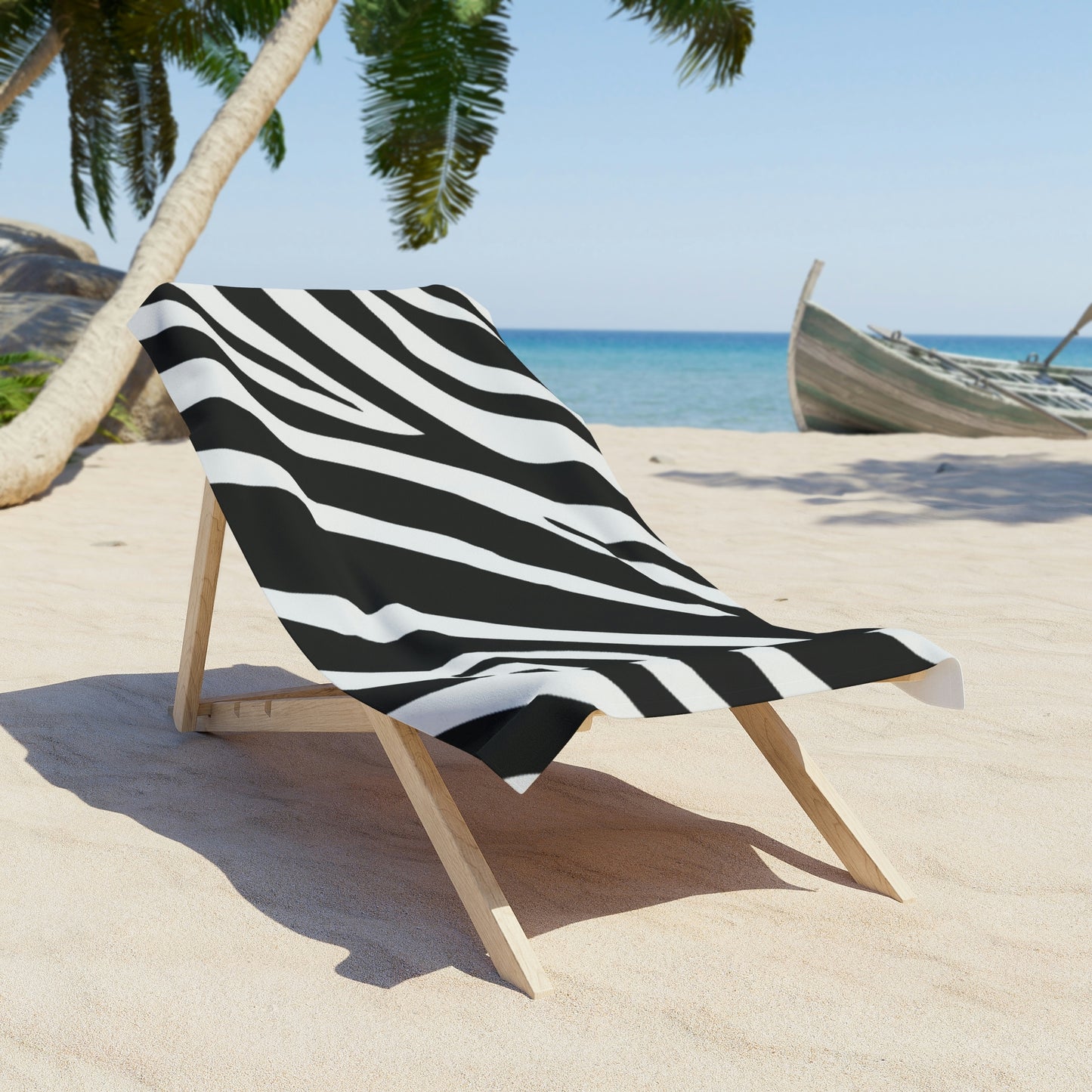 Zebra Print Beach Towel