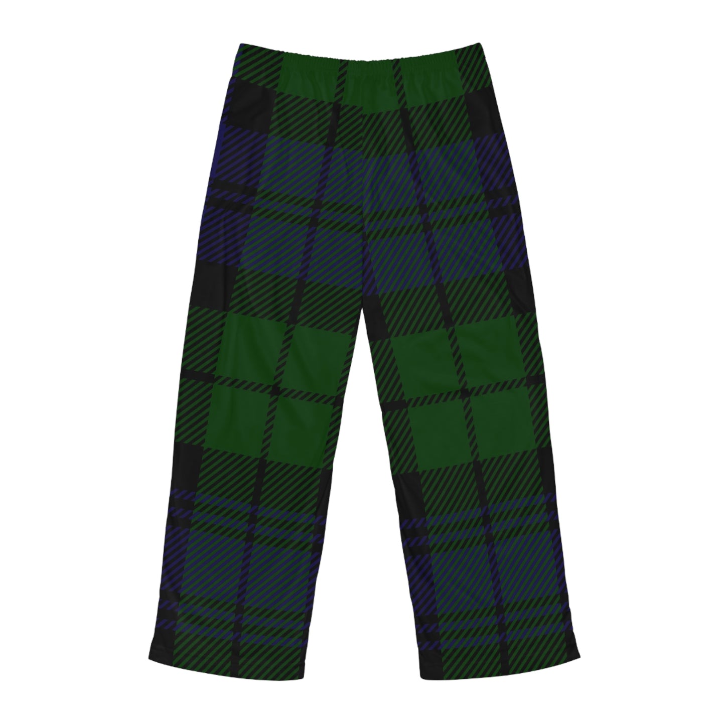 Blue Plaid Men's Pajama Pants (AOP)