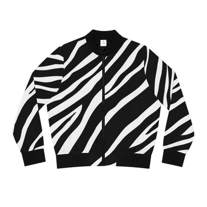 Zebra Print Women's Bomber Jacket (AOP)