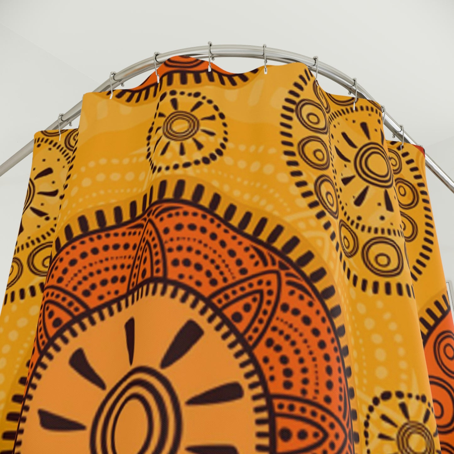 African Print Polyester Shower Curtain