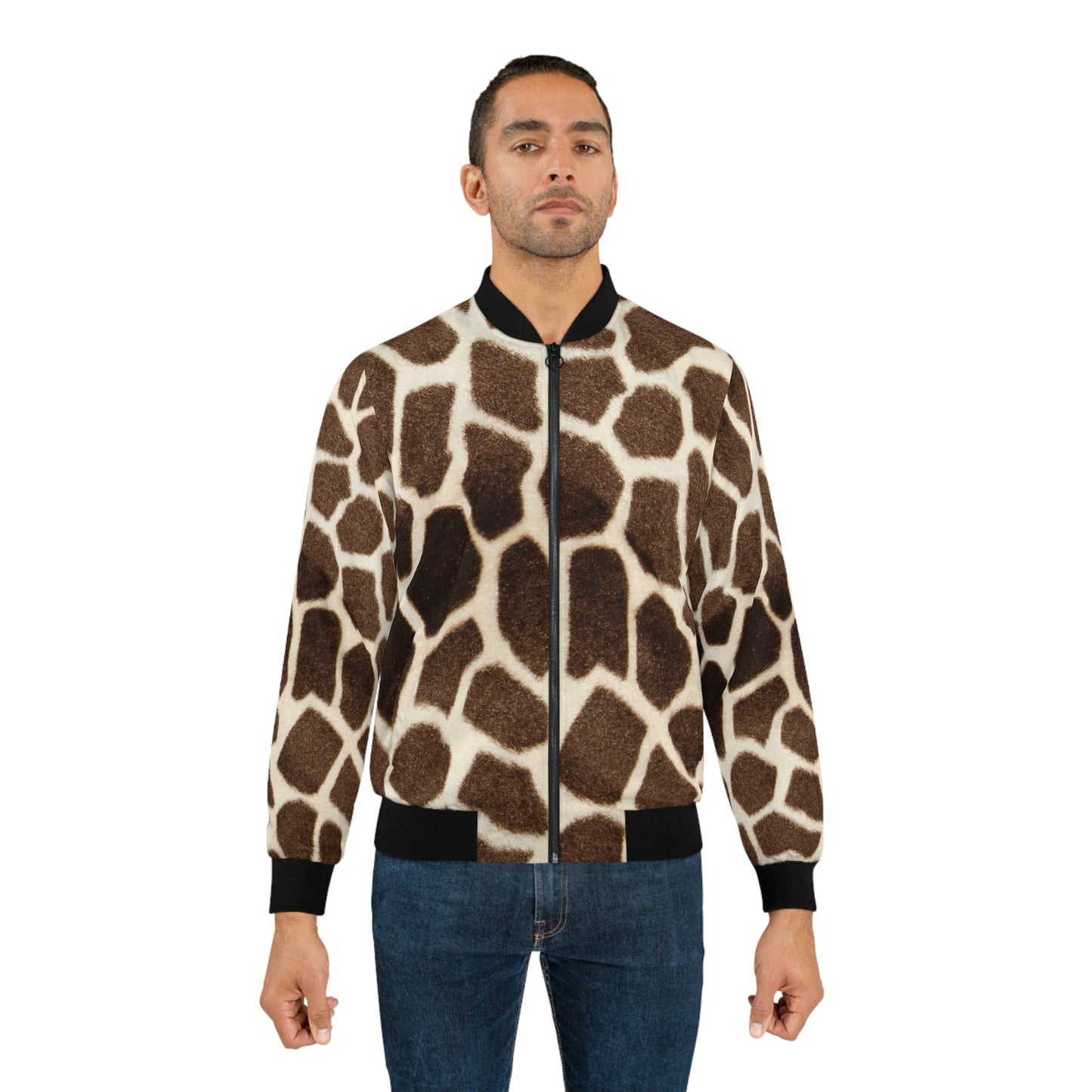 Cheetah Print Men's Bomber Jacket (AOP)