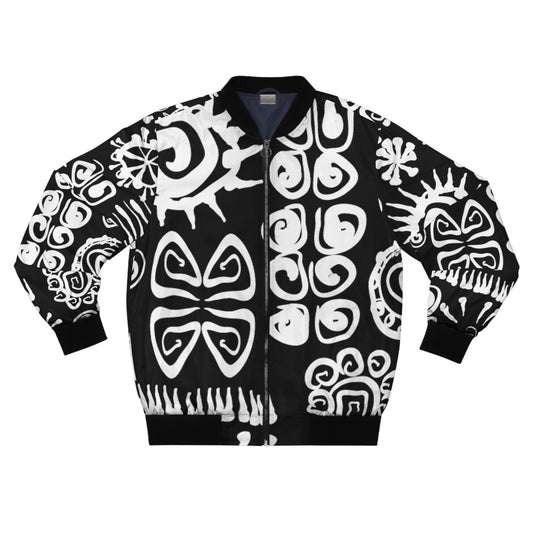 African Symbols Print Men's Bomber Jacket (AOP)