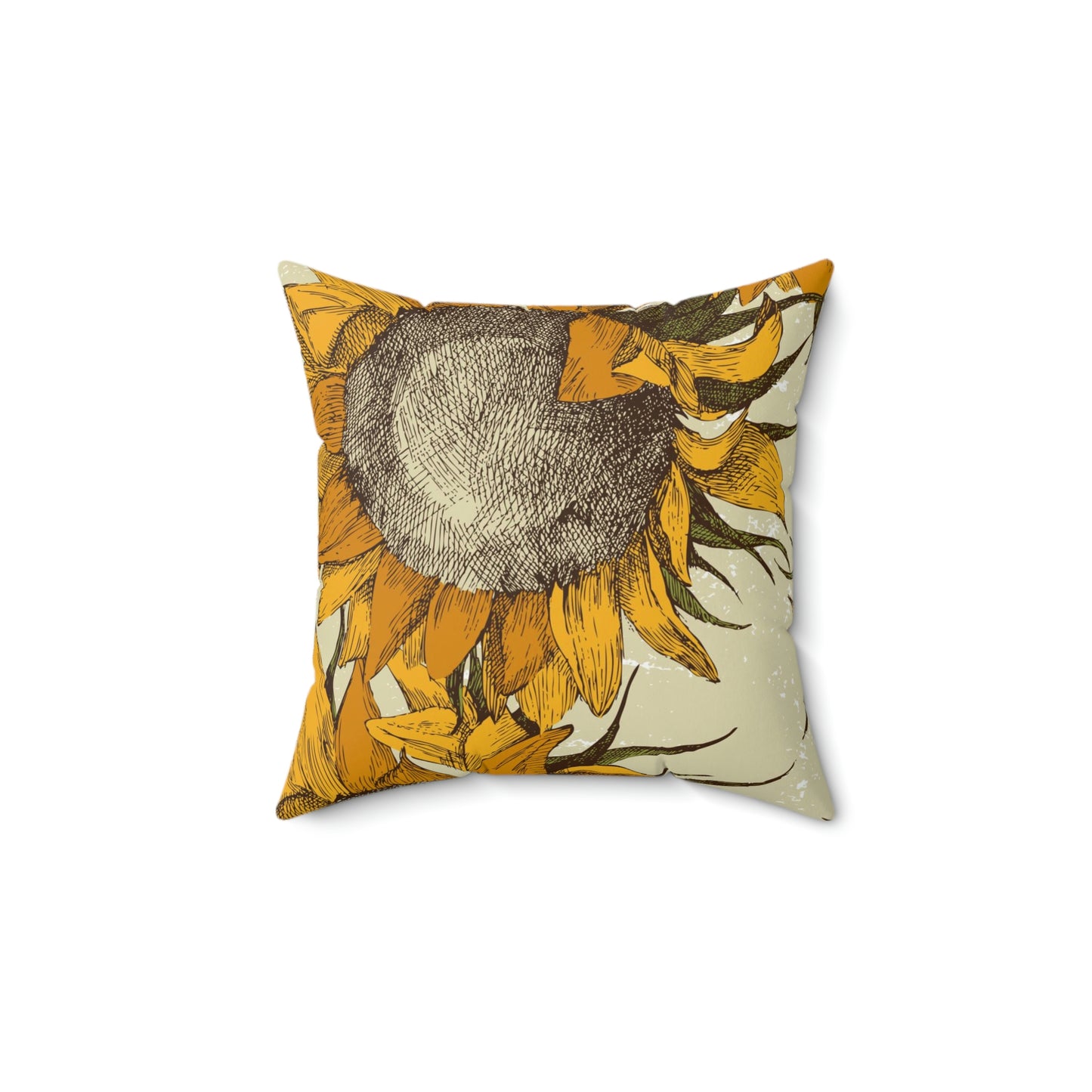 S U N fLowers Spun Polyester Square Pillow