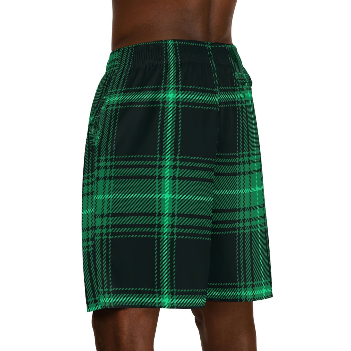 Plaid Men's Jogger Shorts (AOP)