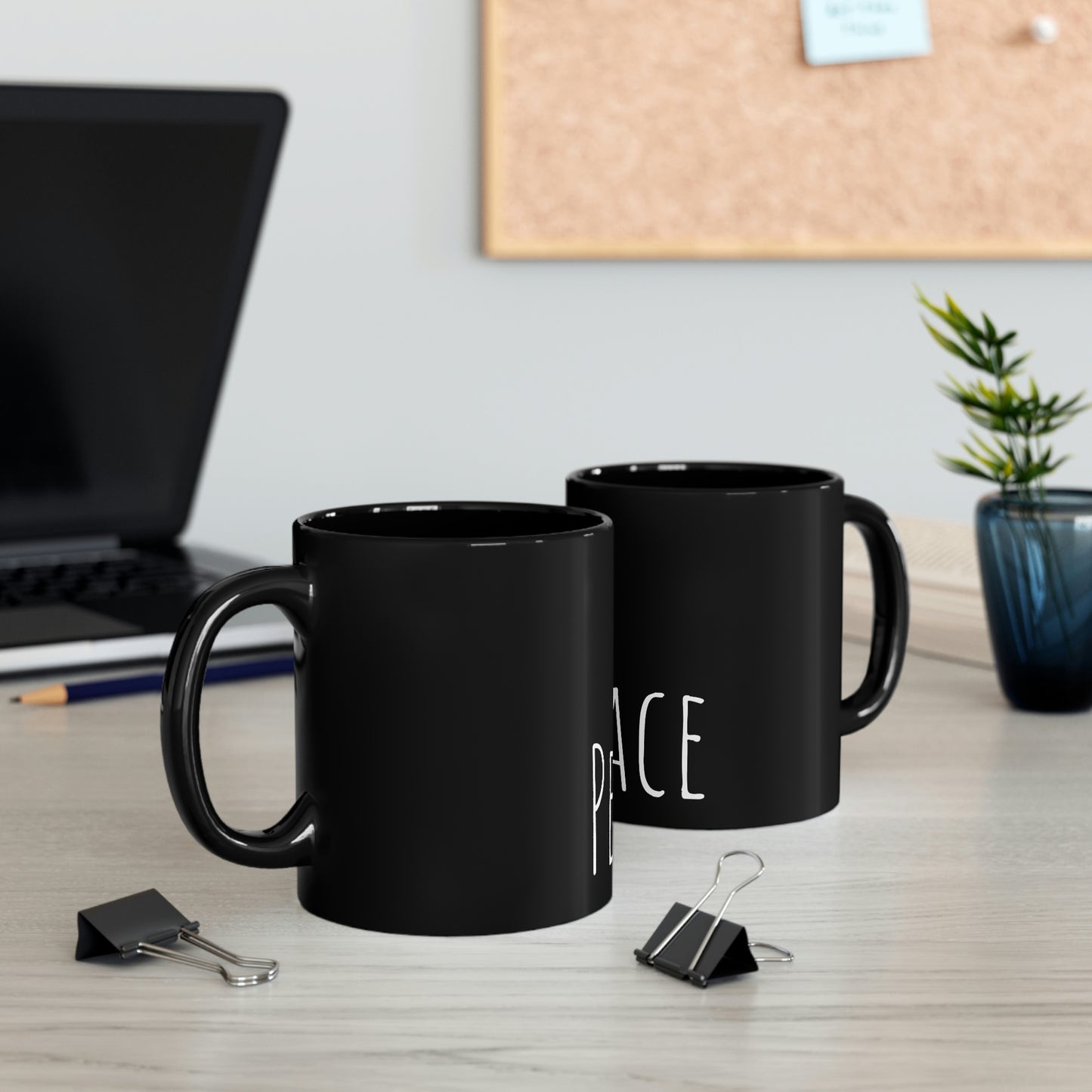 Peace Is The Word To Play 11oz Black Mug