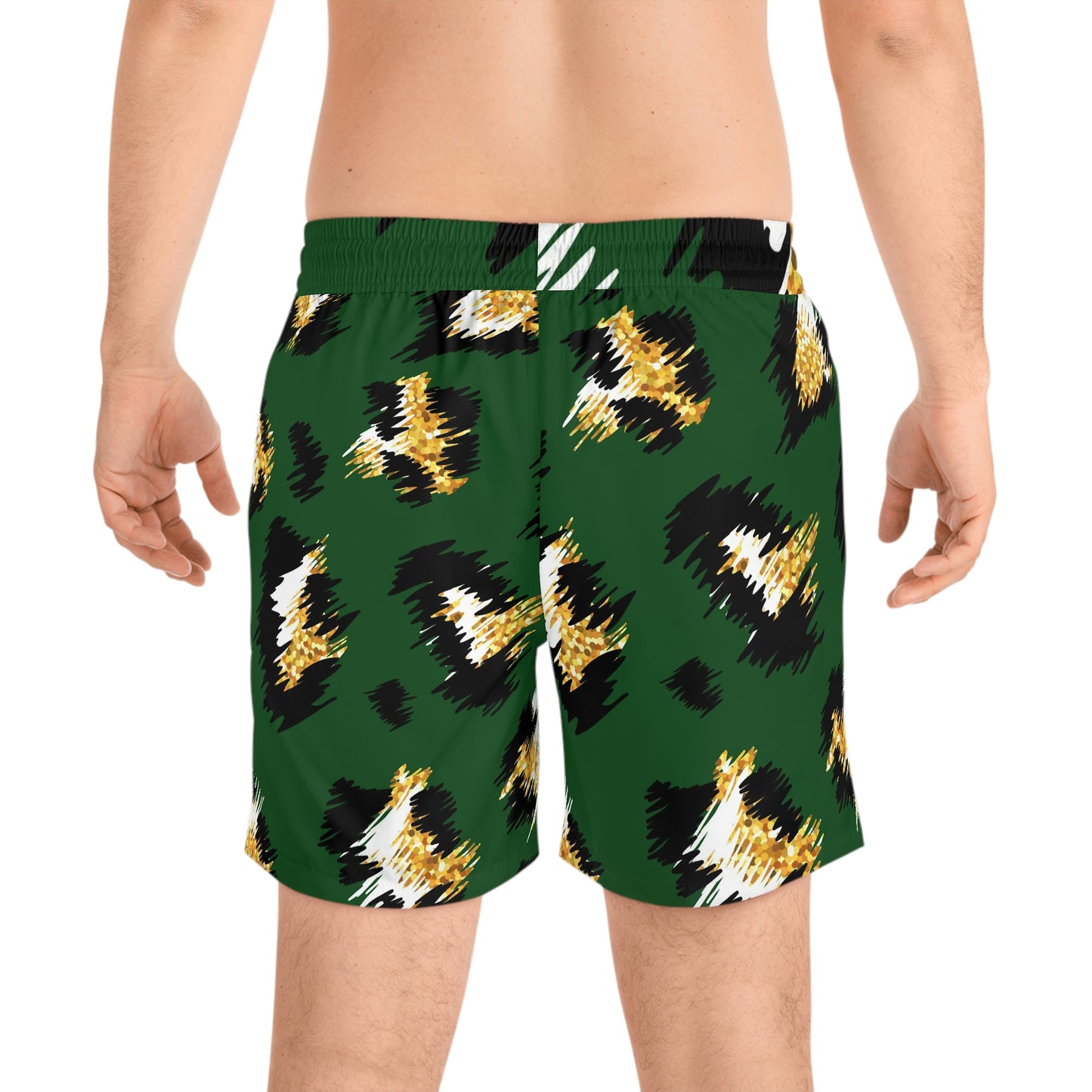 African Print Men's Mid-Length Swim Shorts (AOP)