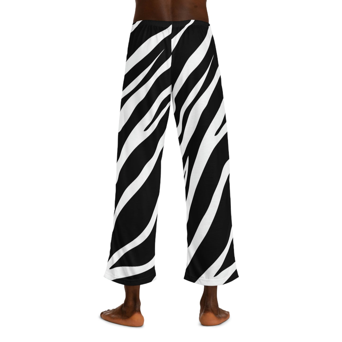 Zebra Print Men's Pajama Pants (AOP)