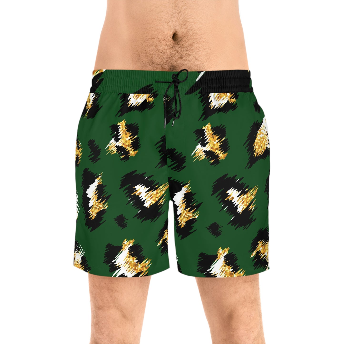 African Print Men's Mid-Length Swim Shorts (AOP)